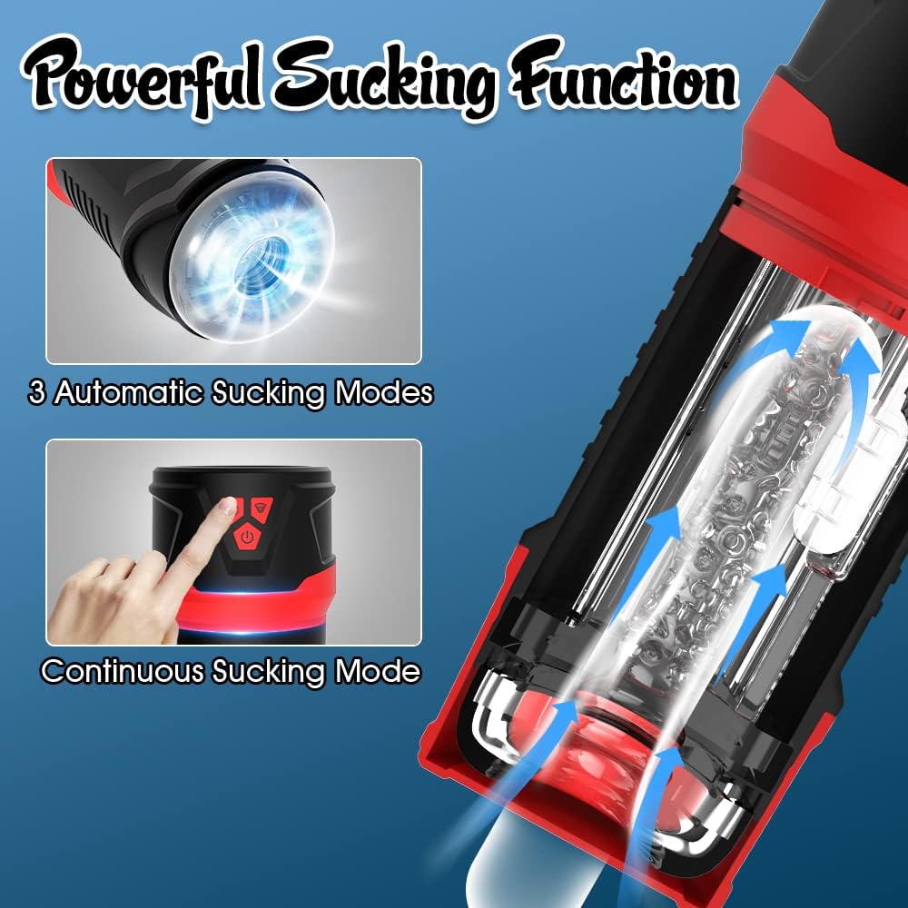 Automatic Stoker Sucking Electric Male Masturbator Cup with 10 Vibration  3 Vacuum Suction Jinglejungle Pocket Pussy Adult Sex Toy for Blowjob with 3D Realistic Silicone Vagina for Man