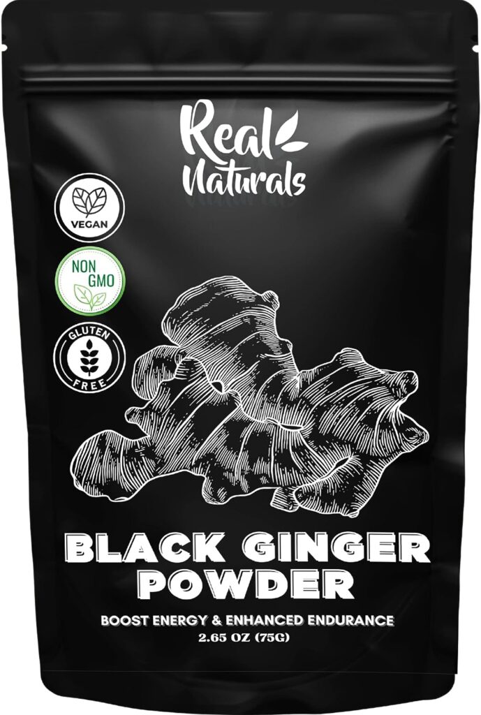 Black Ginger Powder (2.64 Oz) kaempferia parviflora by Real Naturals. Promote Energy  Stamina, Sexual Wellness and Vitality