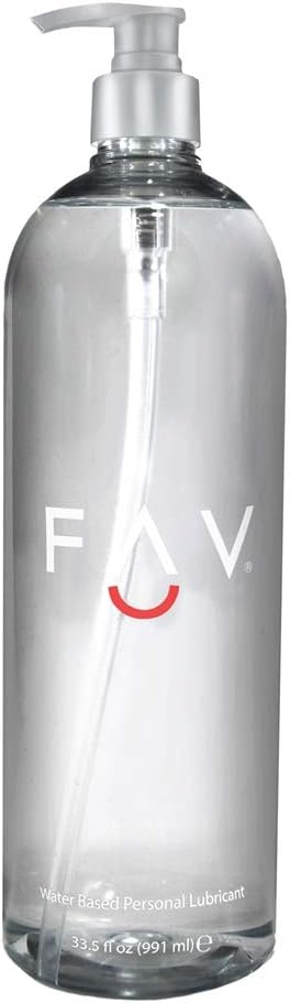 FAV Water Based Luxury Personal Lubricant, Natural Feeling Lube for Women Men and Couples, Toy Friendly, Condom Safe, 33.5 Fl Oz