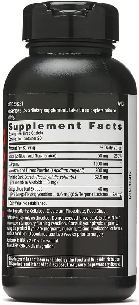 GNC Maca Man, Maca Root Arginine for Enhanced Blood Flow - 60 Vegetarian Capsules