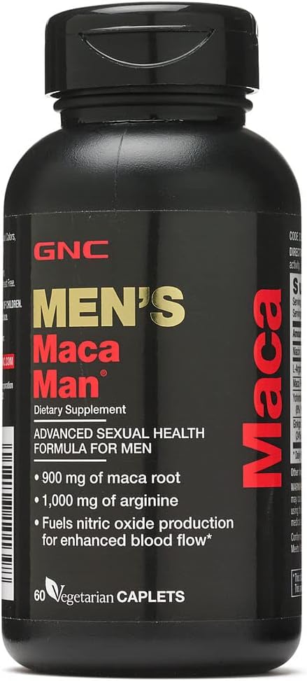 GNC Maca Man, Maca Root Arginine for Enhanced Blood Flow - 60 Vegetarian Capsules