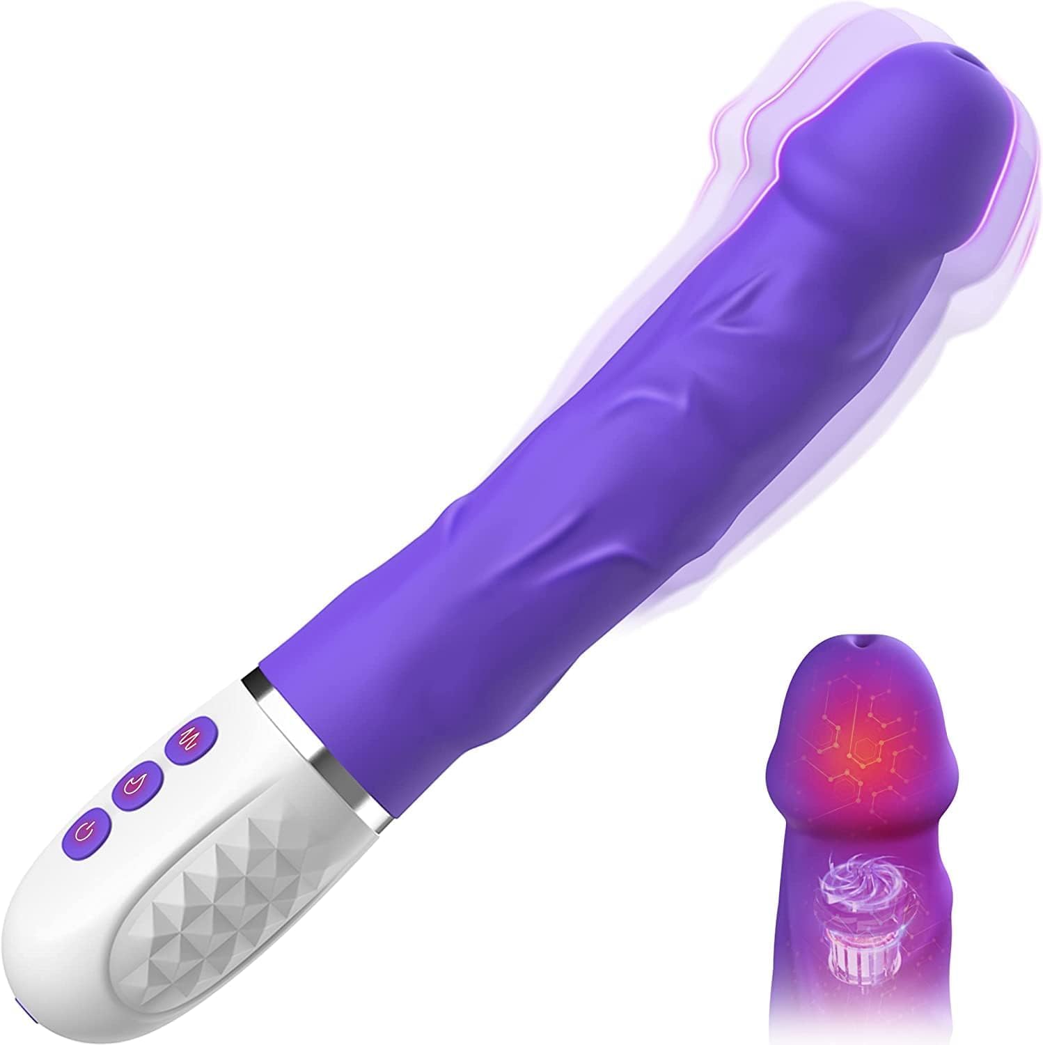 Realistic Dildo Vibrators with Heating Function, G Spot Vibrator Women Sex Toy with 10 Vibration Settings Adult Toys for Women, Adult Toy Silicone Dildo Female Sex Toys Dildos, Adult Sex Toys  Games