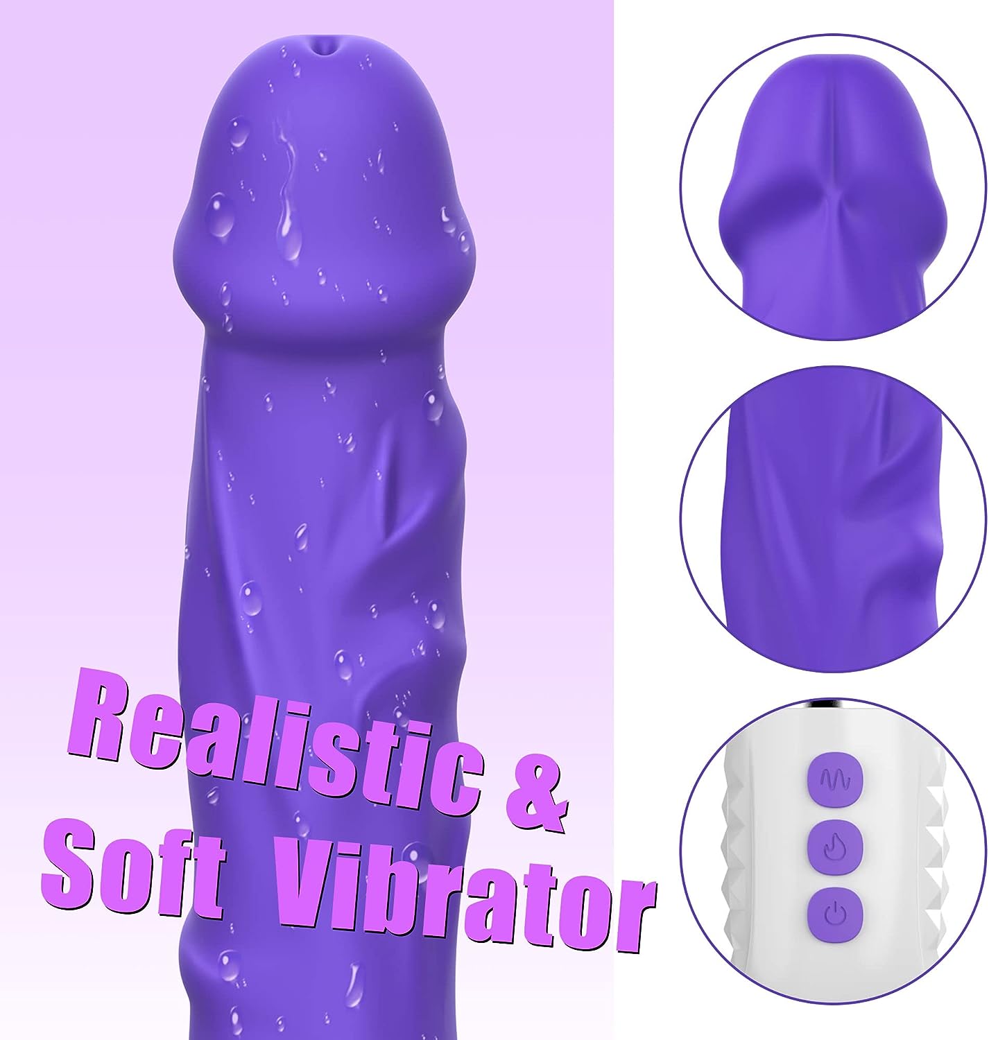 Realistic Dildo Vibrators with Heating Function, G Spot Vibrator Women Sex Toy with 10 Vibration Settings Adult Toys for Women, Adult Toy Silicone Dildo Female Sex Toys Dildos, Adult Sex Toys  Games