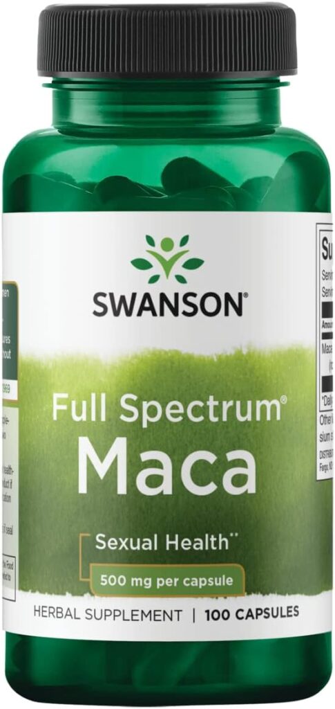 Swanson Maca 500 Milligrams 100 Capsules