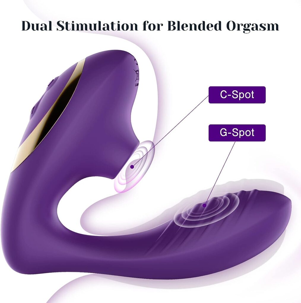 Tracys Dog Clitoral Sucking Vibrator for Clit G Spot Stimulation, Adult Sex Toys for Women and Couple, Dual Stimulator for Double Pleasure with 10 Suction and Vibration Patterns (OG)