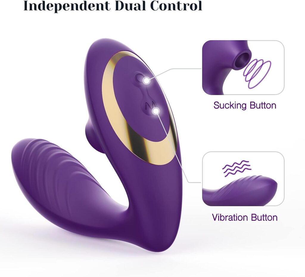 Tracys Dog Clitoral Sucking Vibrator for Clit G Spot Stimulation, Adult Sex Toys for Women and Couple, Dual Stimulator for Double Pleasure with 10 Suction and Vibration Patterns (OG)