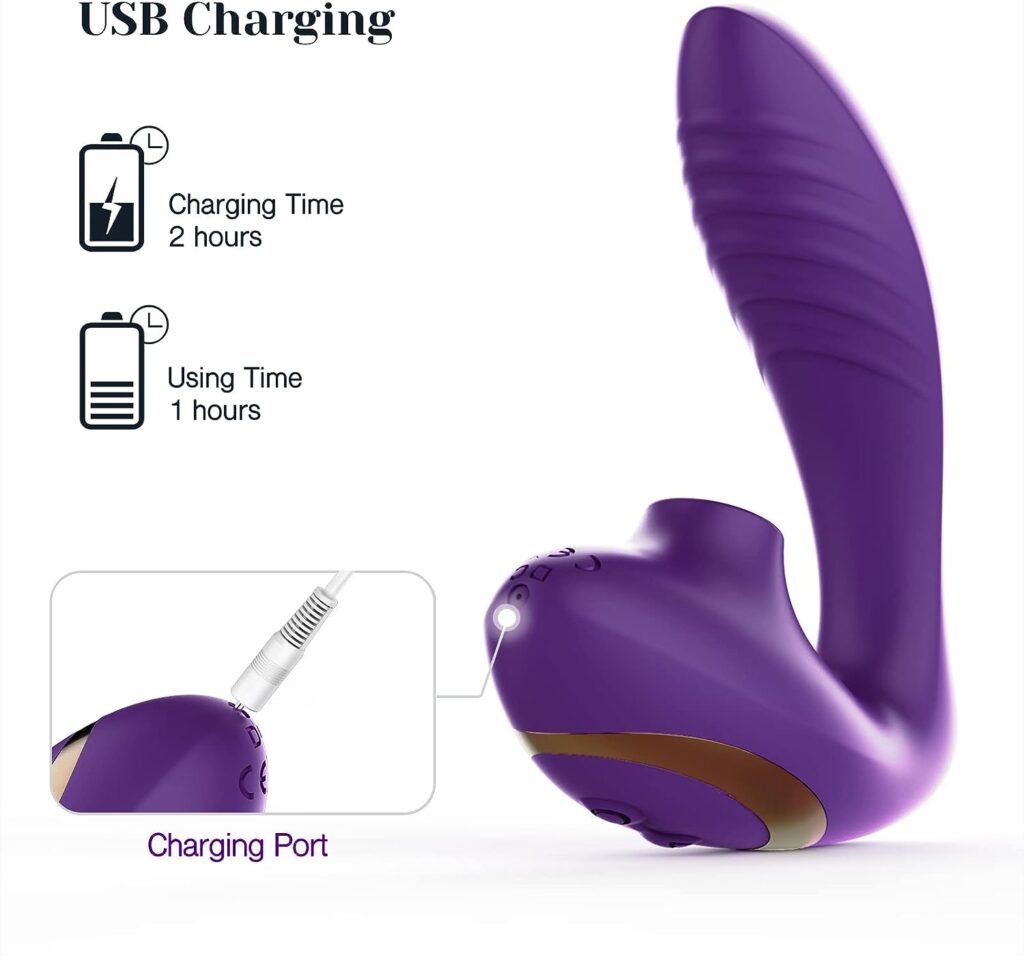 Tracys Dog Clitoral Sucking Vibrator for Clit G Spot Stimulation, Adult Sex Toys for Women and Couple, Dual Stimulator for Double Pleasure with 10 Suction and Vibration Patterns (OG)