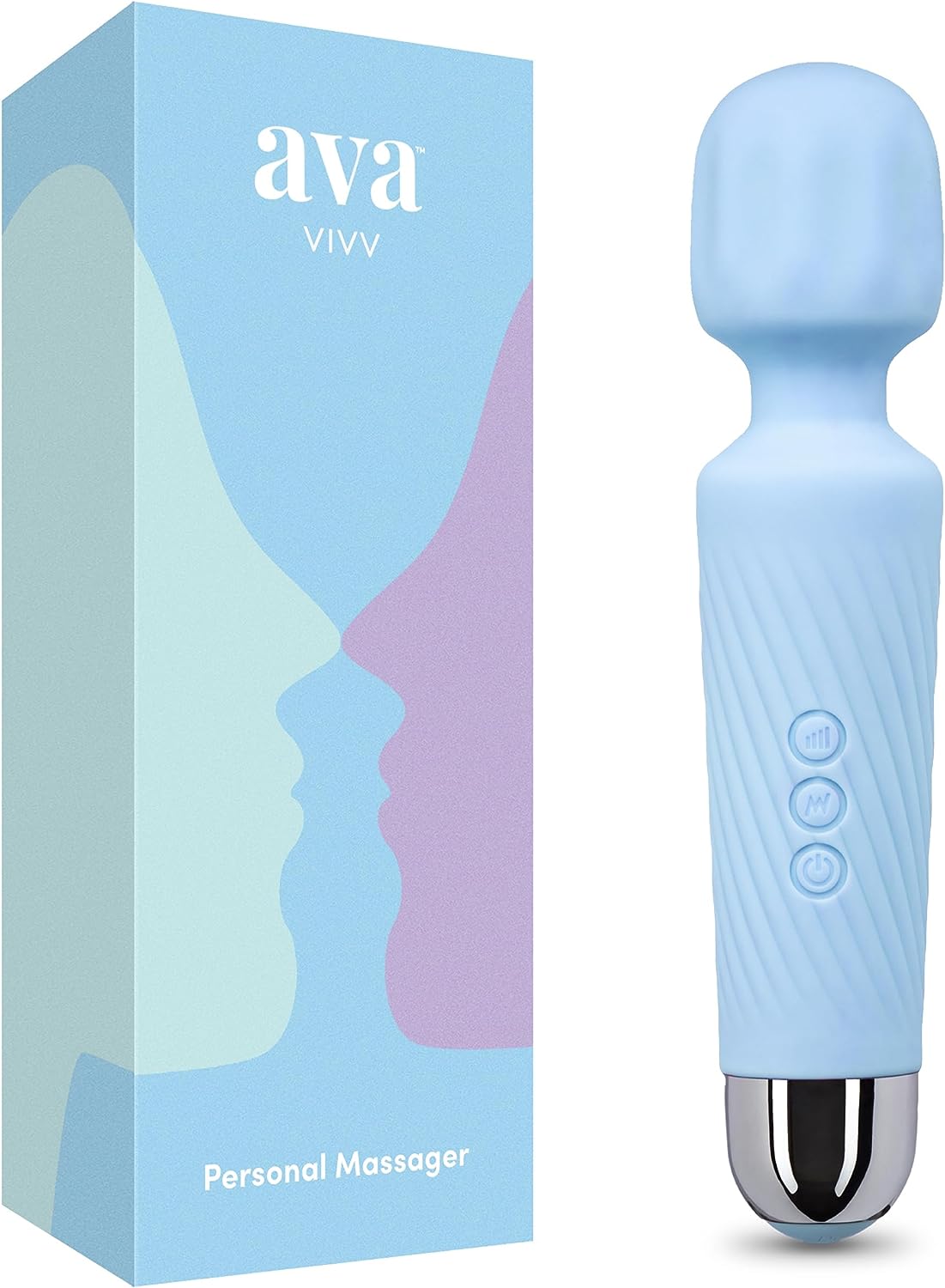 Vibrator Wand Sex Toys [Clit Stimulator Vibrators] Vibrator for Her | Sex Toy | Personal Wand Massager | 20 Patterns  8 Speeds of Pleasure | Quiet  Small | Female Adult Toys (Blue)