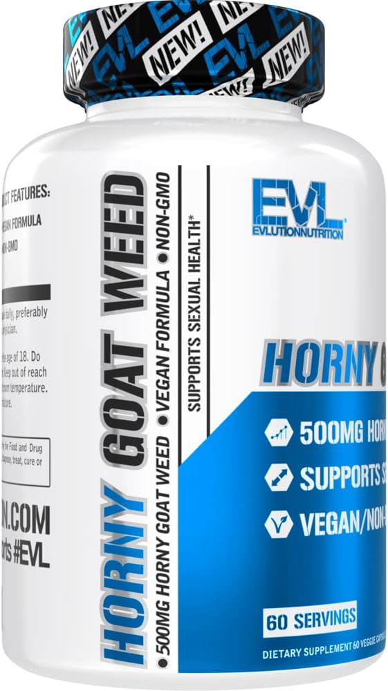 EVL Horny Goat Weed for Men - Invigorating Male Enhancing Supplement for Performance Size Energy and Stamina with Horny Goat Weed Extract - Male Libido Booster Testosterone Supplement for Men