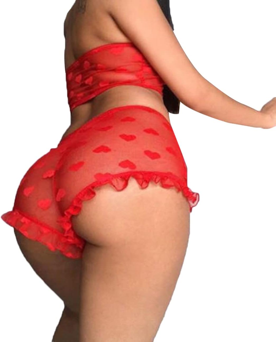 Women Sexy Lace Lingerie Nightwear Two Piece Babydoll Bra Panty Underwear Set